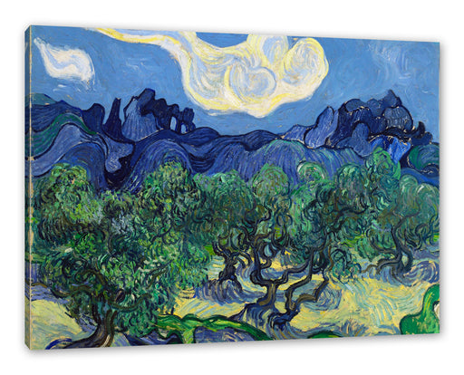 Vincent Van Gogh - Die Oliven-Bäume  Leinwanbild Rechteckig