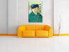 Vincent Van Gogh - Selbstportrait mit bandagiertem Ohr Leinwandbild im Wohnzimmer Rechteckig