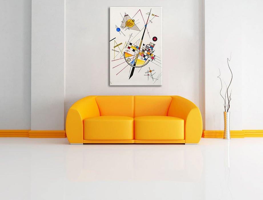 Wassily Kandinsky - Delikate Spannung  Leinwandbild im Wohnzimmer Rechteckig