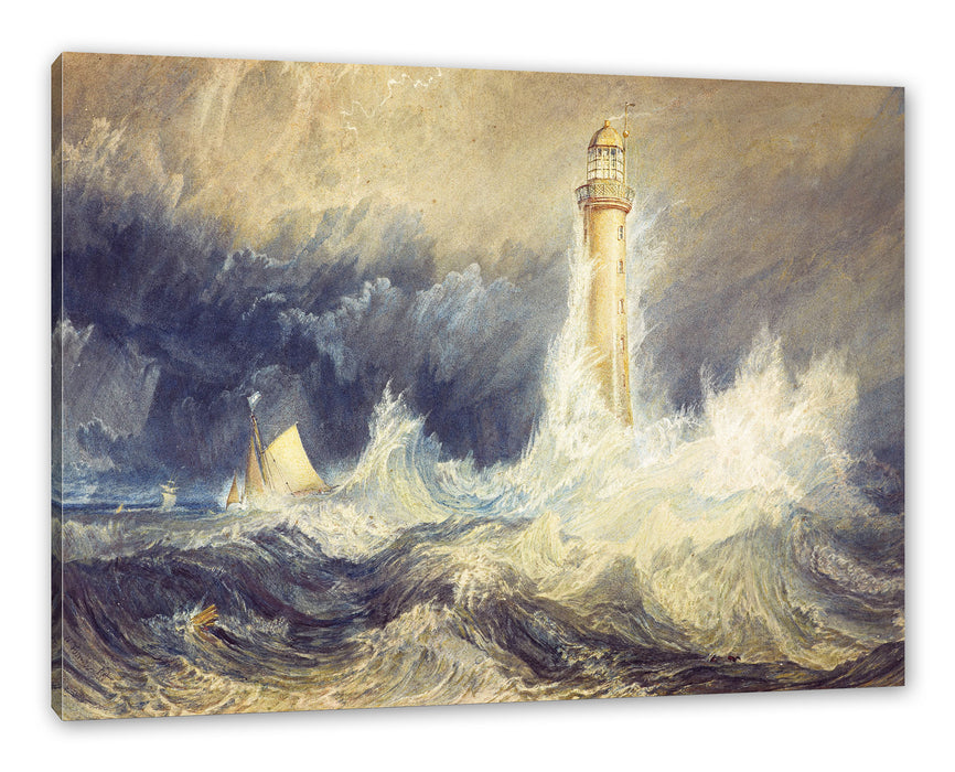 Pixxprint William Turner - Bell Rock Lighthouse , Leinwandbild