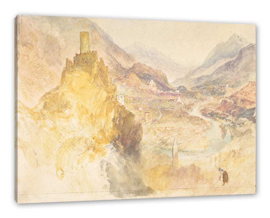 Pixxprint William Turner - Chatel Argent and the Val d'Aosta from, Leinwandbild