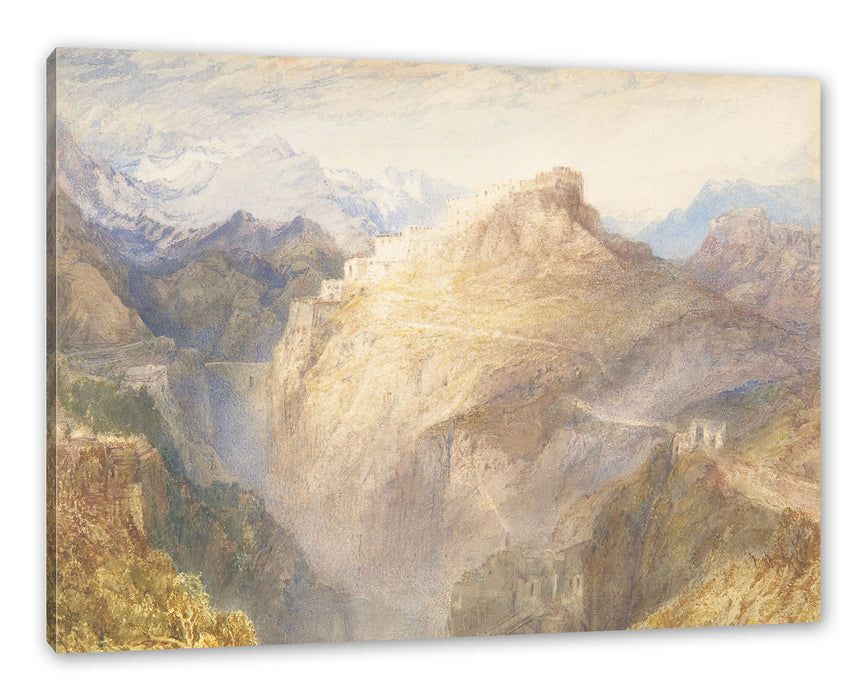 Pixxprint William Turner - Fort of L'Essillon Val de la Maurienne, Leinwandbild