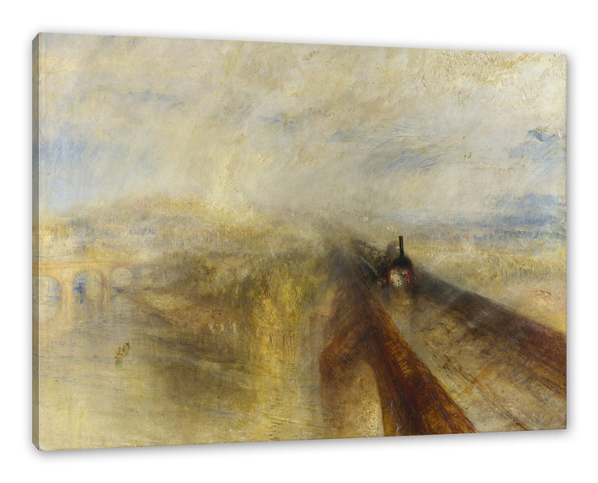 Pixxprint William Turner - Rain Steam and Speed The Great Western, Leinwandbild