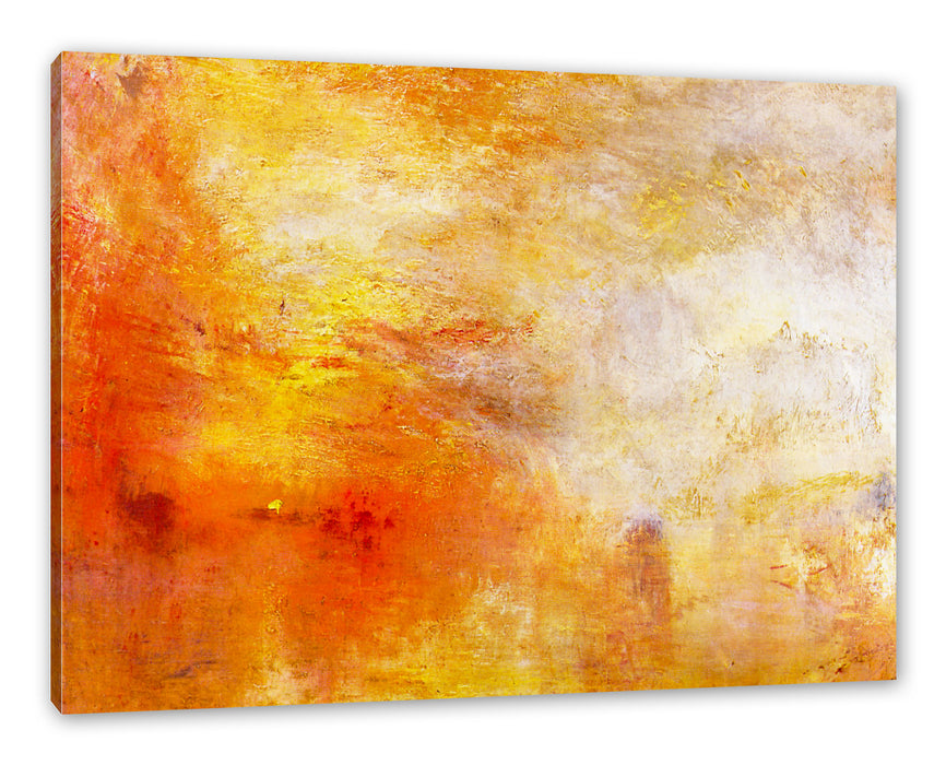 Pixxprint William Turner - Sun Setting over a Lake , Leinwandbild