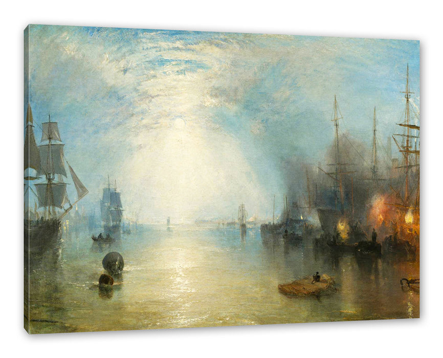 Pixxprint William Turner - Keelmen Heaving in Coals by Moonlight, Leinwandbild