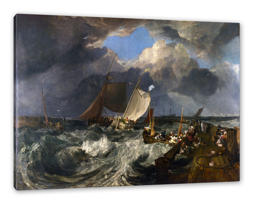 Pixxprint William Turner - Calais Pier  , Leinwandbild