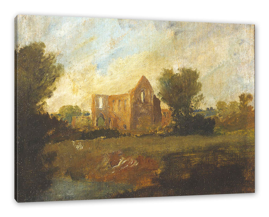 Pixxprint William Turner - Newark Abbey, Leinwandbild