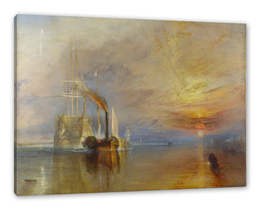 Pixxprint William Turner - The Fighting Temeraire, Leinwandbild