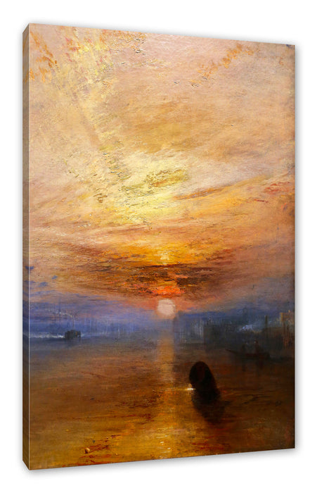 Pixxprint William Turner - The fighting Temeraire tugged to her l, Leinwandbild