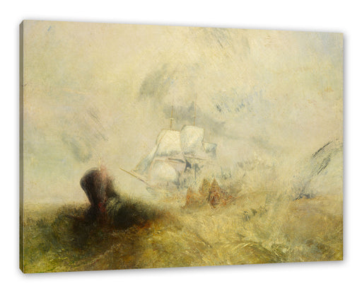 William Turner - Whalers Expressionismus Leinwanbild Rechteckig