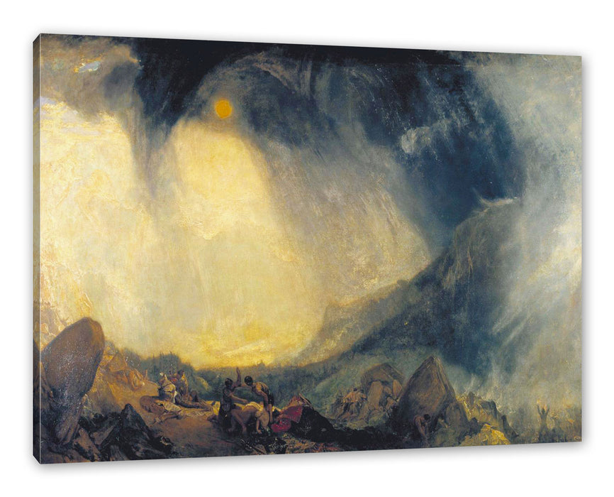 Pixxprint William Turner - Snow Storm Hannibal and his Army Cross, Leinwandbild