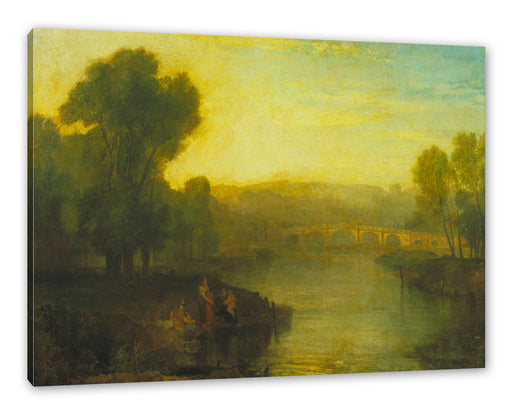 William Turner - View of Richmond Hill and Bridge Leinwanbild Rechteckig