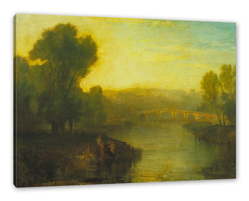 Pixxprint William Turner - View of Richmond Hill and Bridge, Leinwandbild