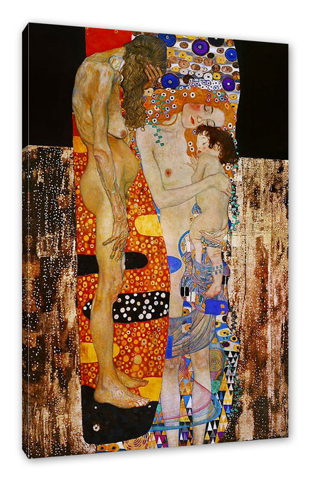 Pixxprint Gustav Klimt - Die drei Lebensalter einer Frau , Leinwandbild