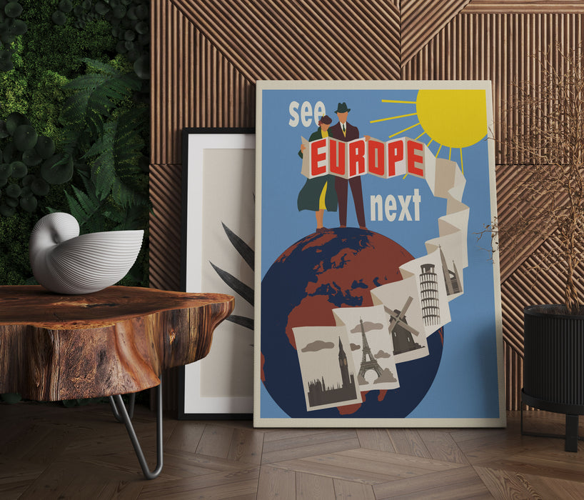 Vintage Poster  - Europa, Leinwandbild