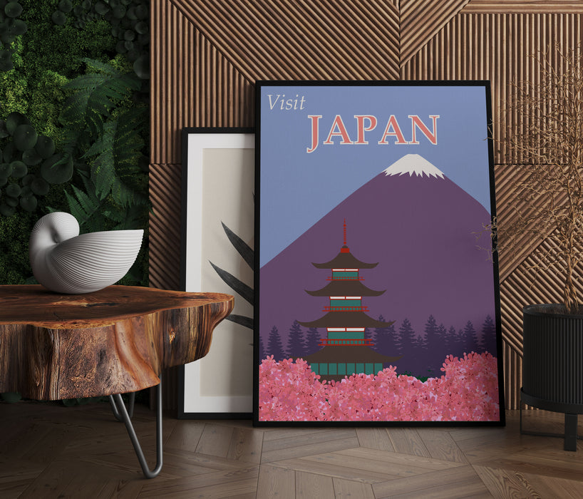 Vintage Poster  - Japan Fuji I, Leinwandbild