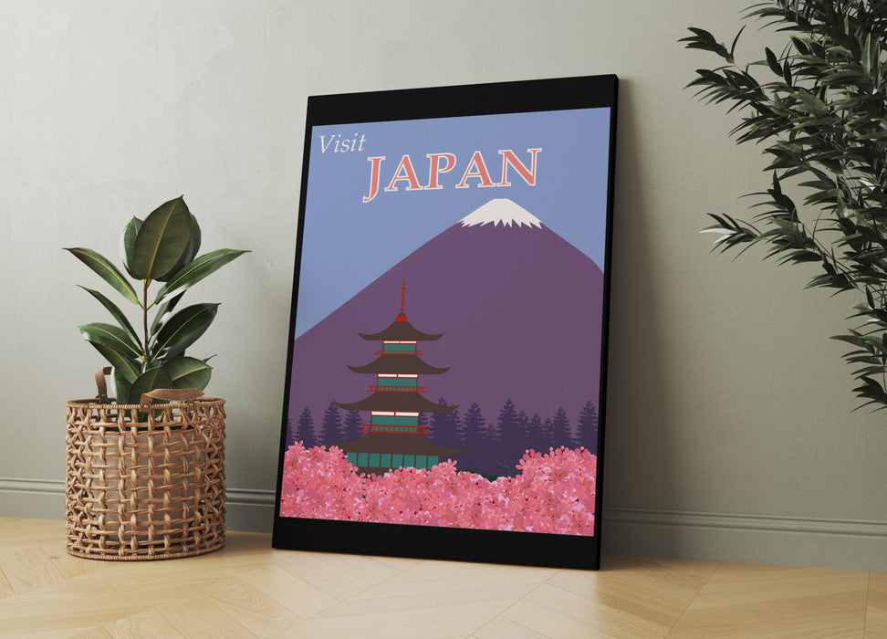 Vintage Poster  - Japan Fuji I, Leinwandbild