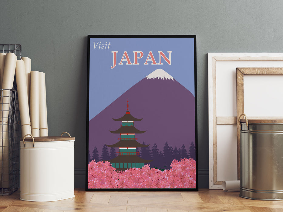 Vintage Poster  - Japan Fuji I, Leinwandbild