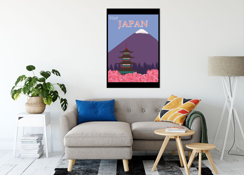 Vintage Poster  - Japan Fuji I, Leinwandbild