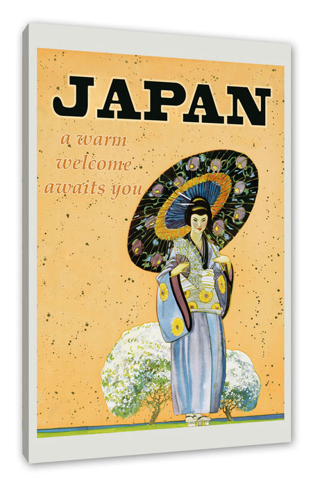 Vintage Poster  - Japan Geisha, Leinwandbild