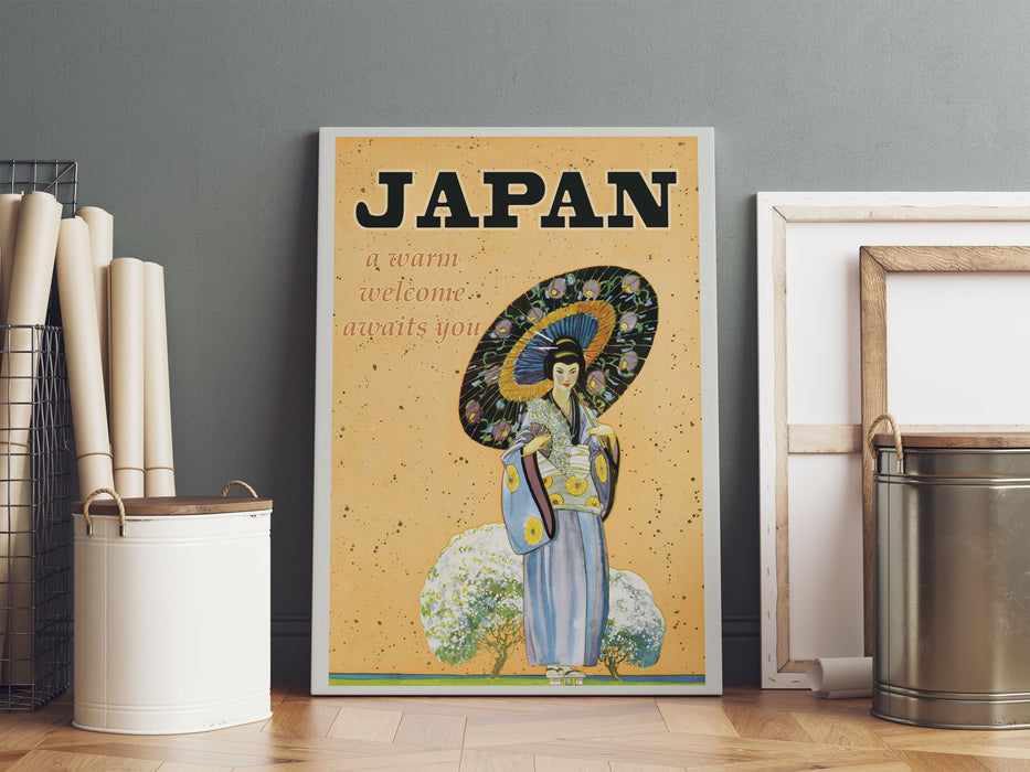 Vintage Poster  - Japan Geisha, Leinwandbild