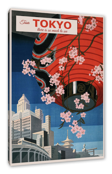 Vintage Poster  - Japan Tokyo, Leinwandbild