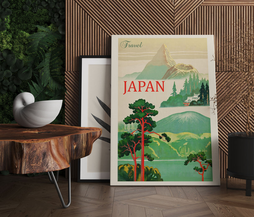 Vintage Poster  - Japan Travel, Leinwandbild