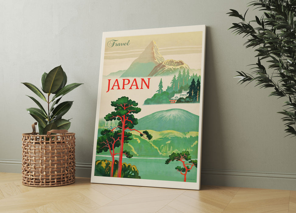 Vintage Poster  - Japan Travel, Leinwandbild