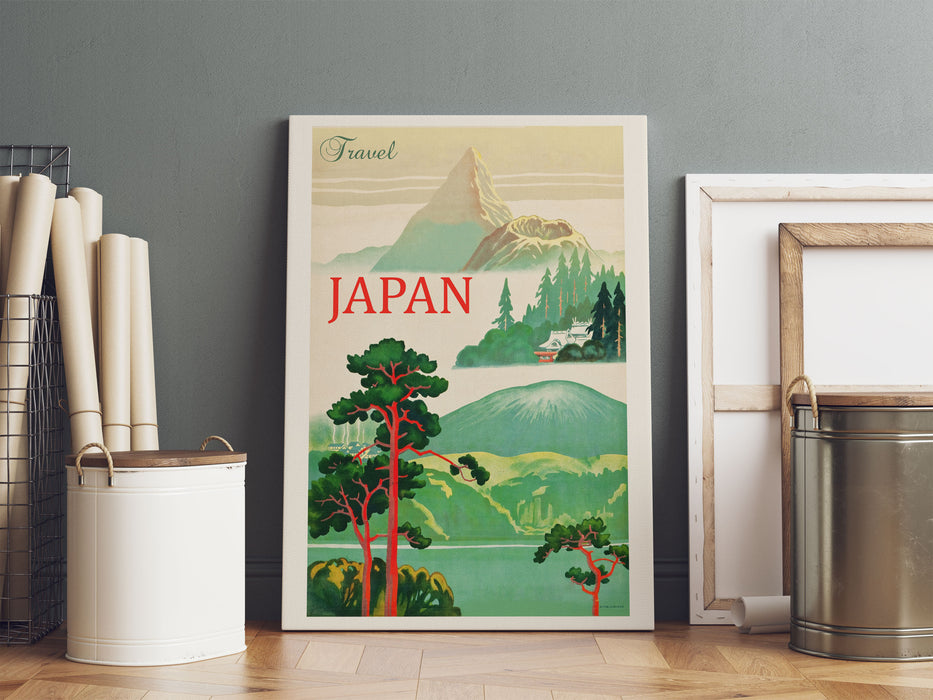 Vintage Poster  - Japan Travel, Leinwandbild