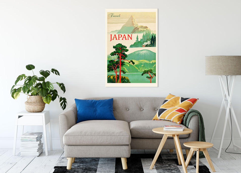 Vintage Poster  - Japan Travel, Leinwandbild