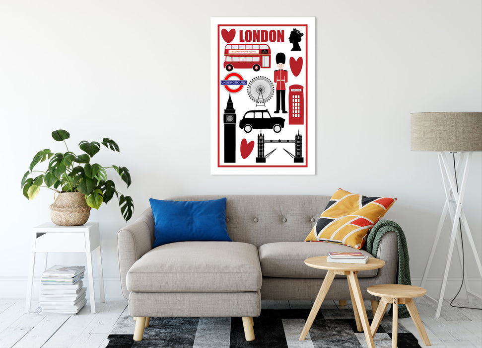 Vintage Poster  - London Picto, Leinwandbild