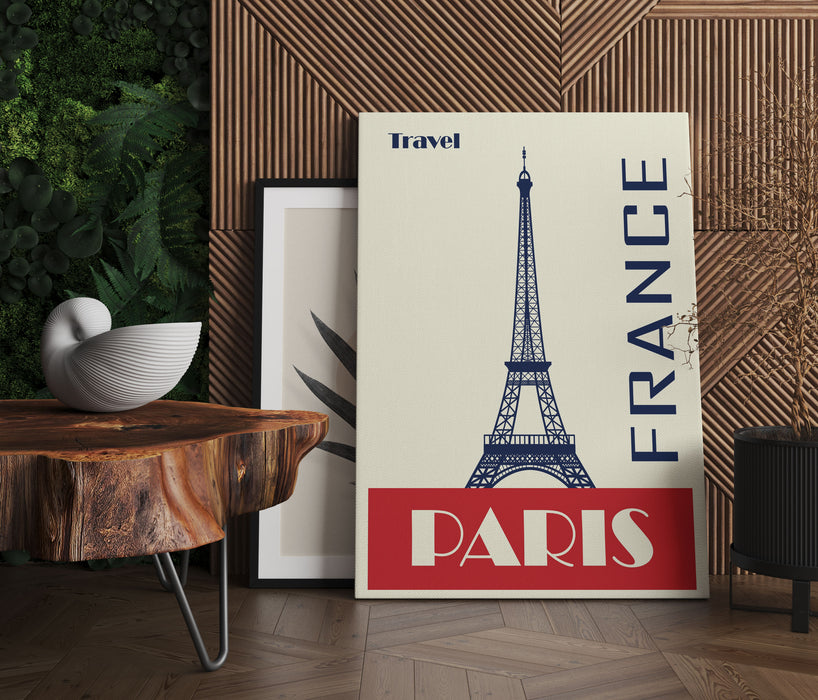 Vintage Poster  - Paris Eifelturm I, Leinwandbild