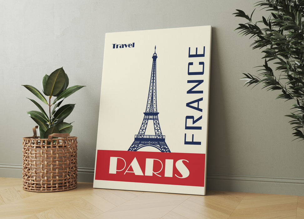 Vintage Poster  - Paris Eifelturm I, Leinwandbild