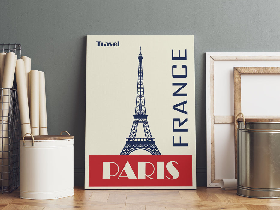 Vintage Poster  - Paris Eifelturm I, Leinwandbild