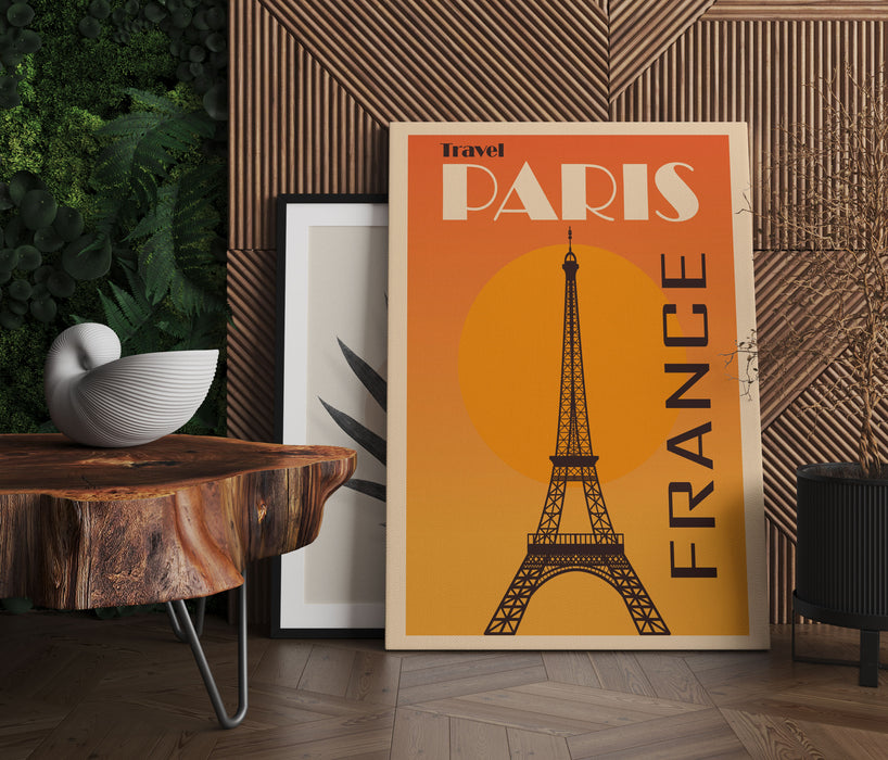 Vintage Poster  - Paris Eifelturm II, Leinwandbild