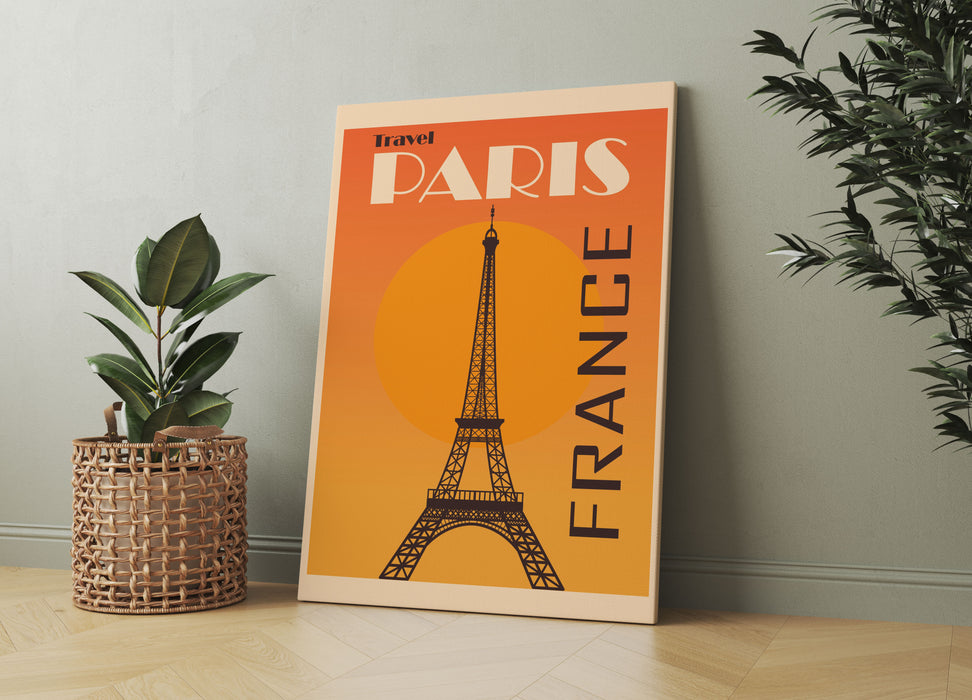 Vintage Poster  - Paris Eifelturm II, Leinwandbild