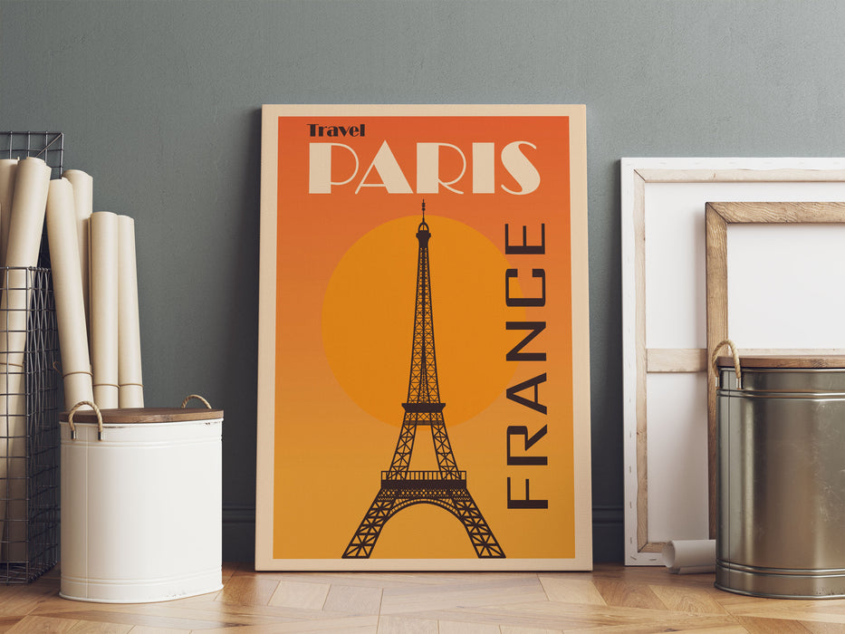 Vintage Poster  - Paris Eifelturm II, Leinwandbild