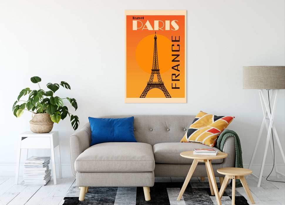 Vintage Poster  - Paris Eifelturm II, Leinwandbild