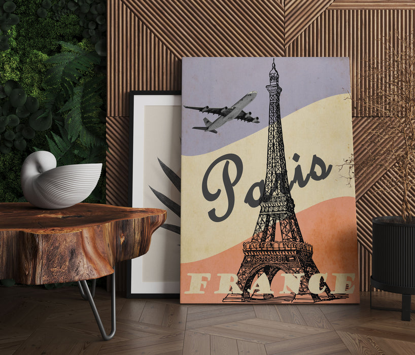Vintage Poster  - Paris Eifelturm III, Leinwandbild
