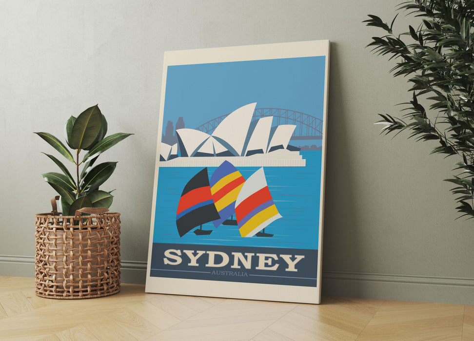 Vintage Poster  - Sydney Segeln I, Leinwandbild