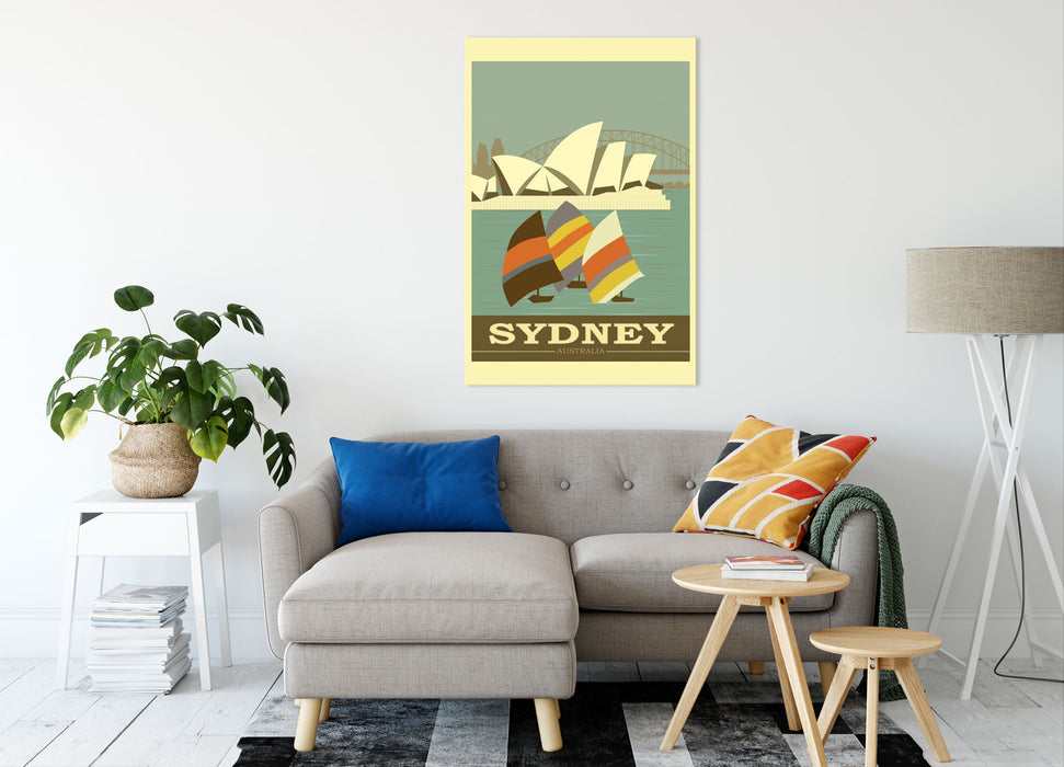 Vintage Poster  - Sydney Segeln II, Leinwandbild