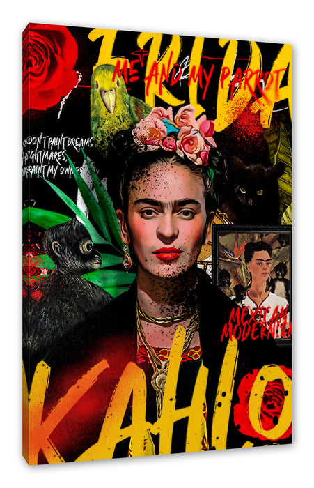 Pixxprint Pop Art - Frida, Leinwandbild