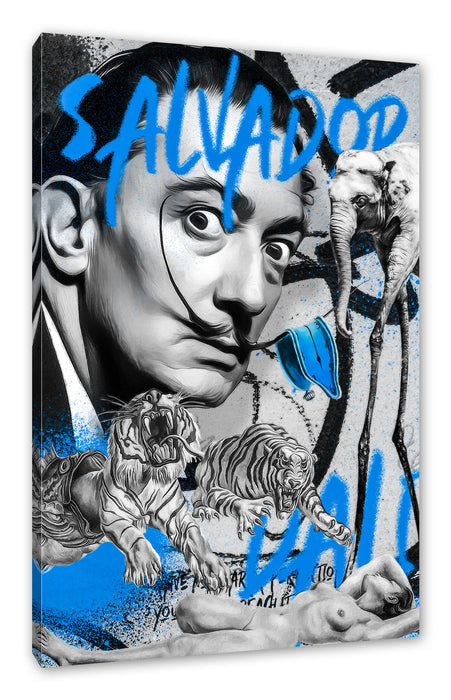 Pixxprint Pop Art - Salvador Dali, Leinwandbild