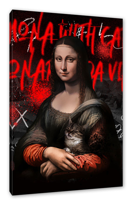 Pixxprint Pop Art - Mona Lisa, Leinwandbild