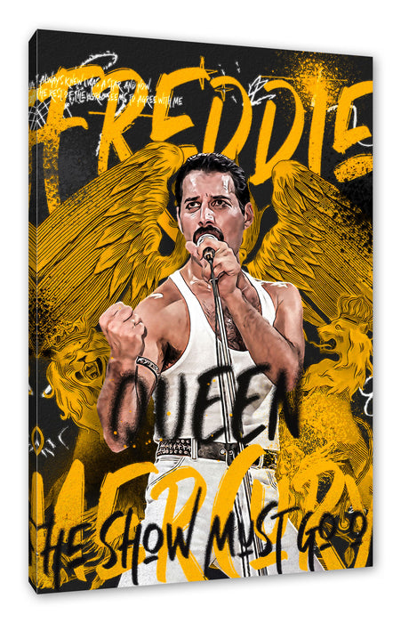 Pixxprint Pop Art - Freddie, Leinwandbild