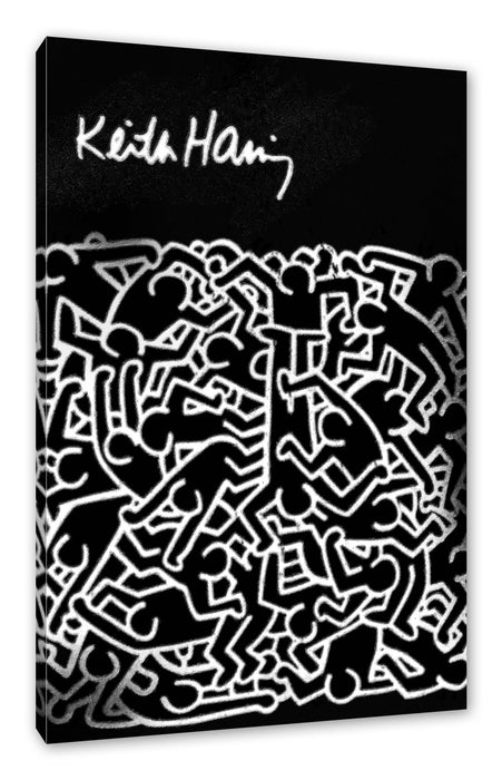 Pixxprint Pop Art - Keith Scribble Menschen II, Leinwandbild