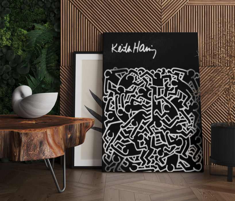 Pop Art  - Keith Scribble Menschen II, Leinwandbild