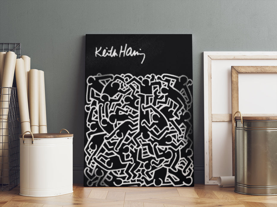 Pop Art  - Keith Scribble Menschen II, Leinwandbild