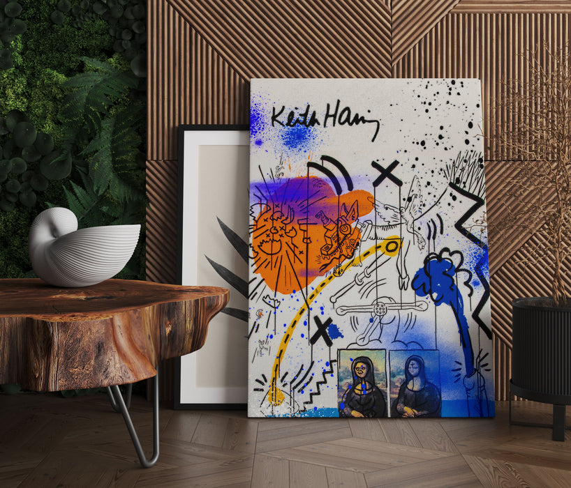 Pop Art  - Keith Scribble Mona I, Leinwandbild