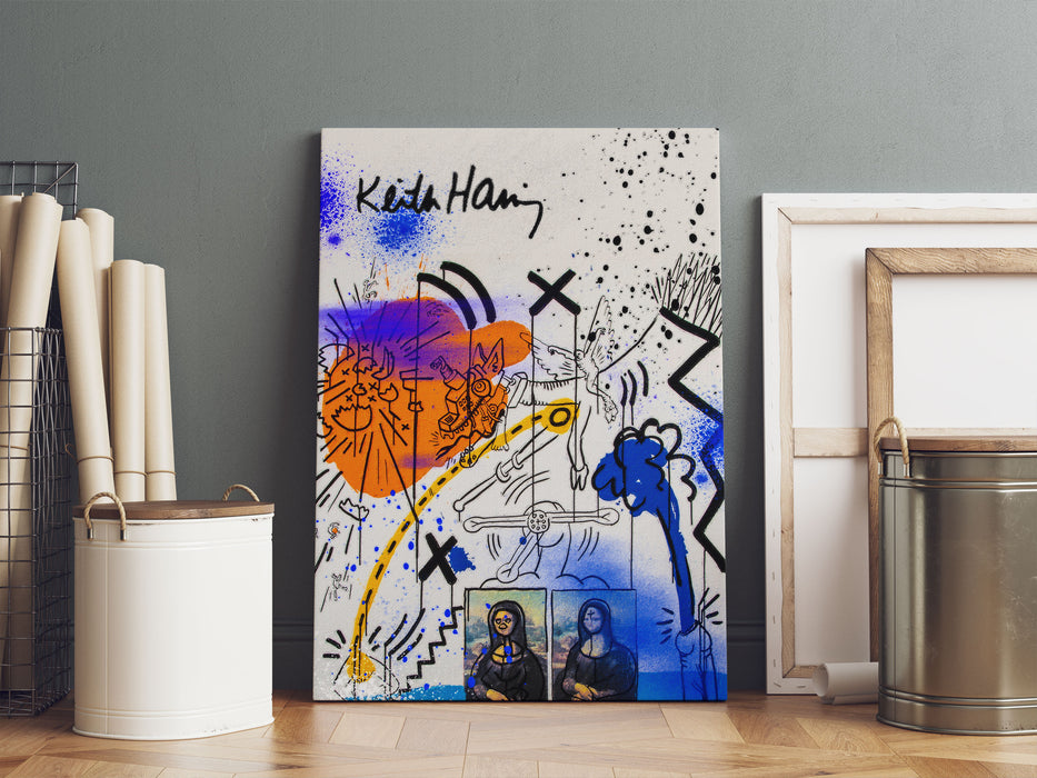 Pop Art  - Keith Scribble Mona I, Leinwandbild